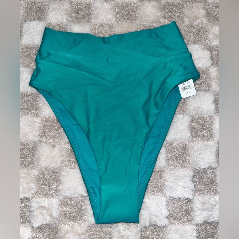 Aerie swim Teal green High-Waisted Swim Bottom size XS